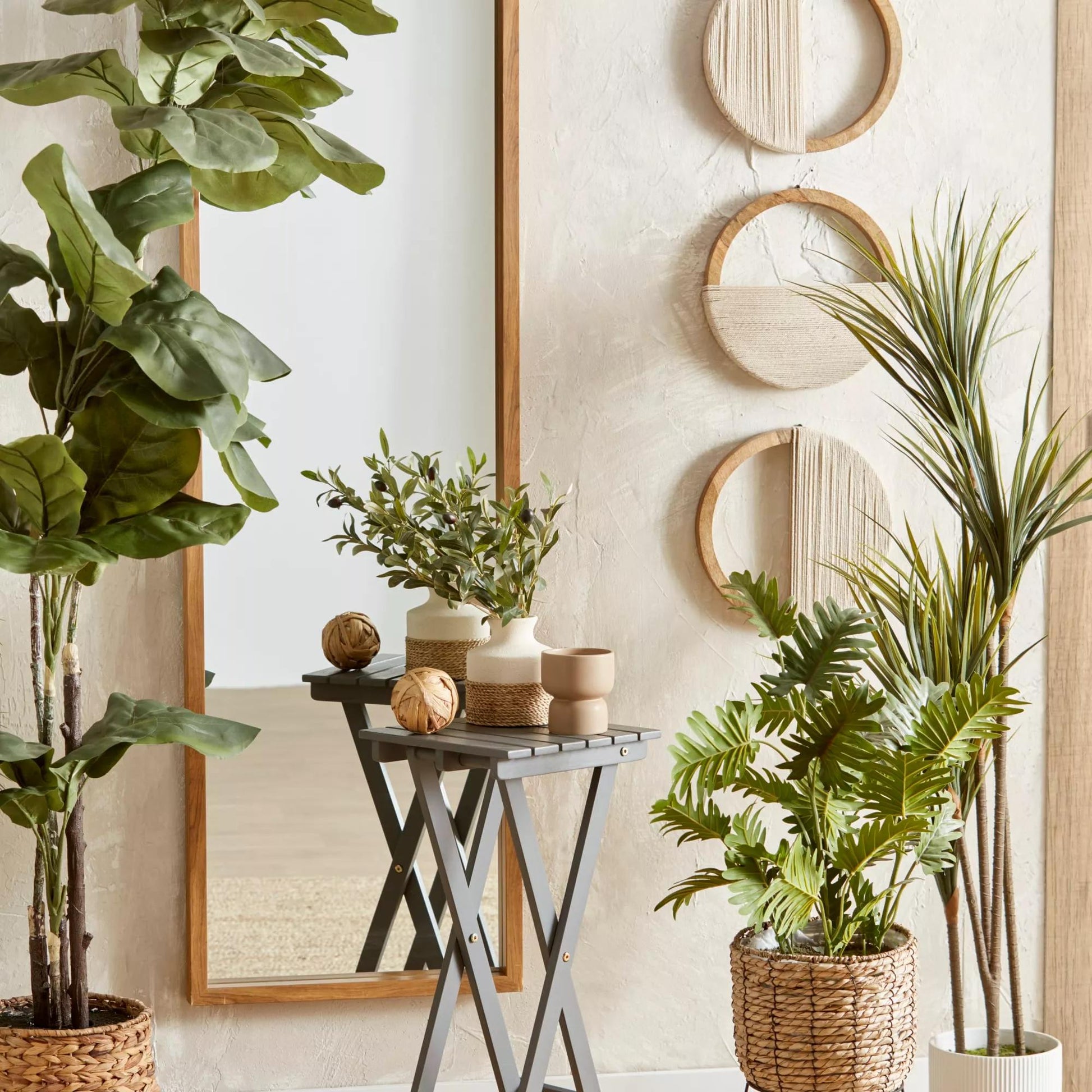 Speckled Ceramic and Rattan Vase mysite