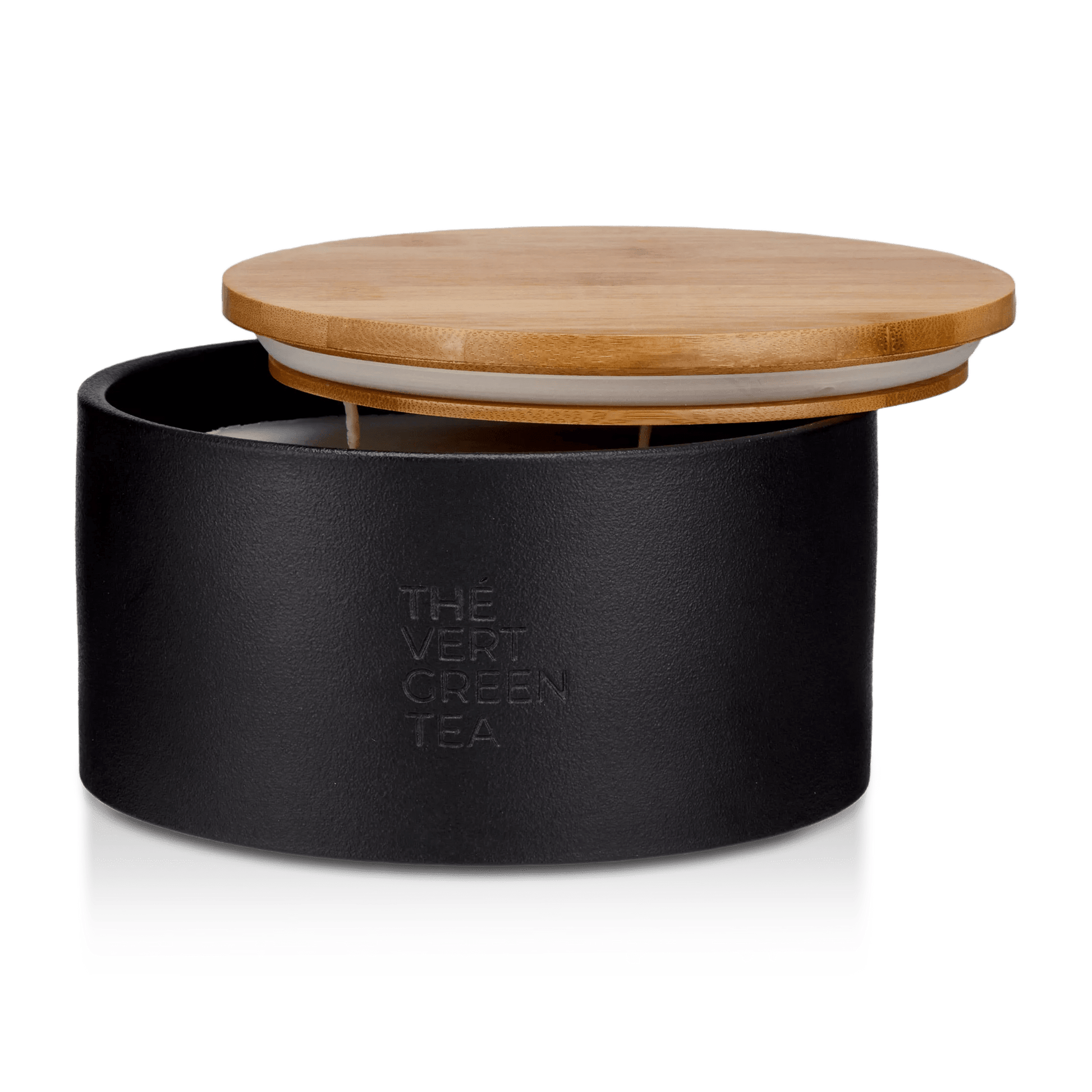 Bouclair Green Tea Candle with Wooden Lid mysite
