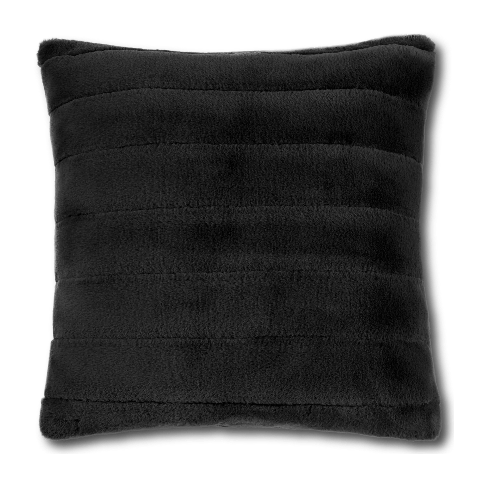 Black Cougar Faux Fur Throw Pillow mysite
