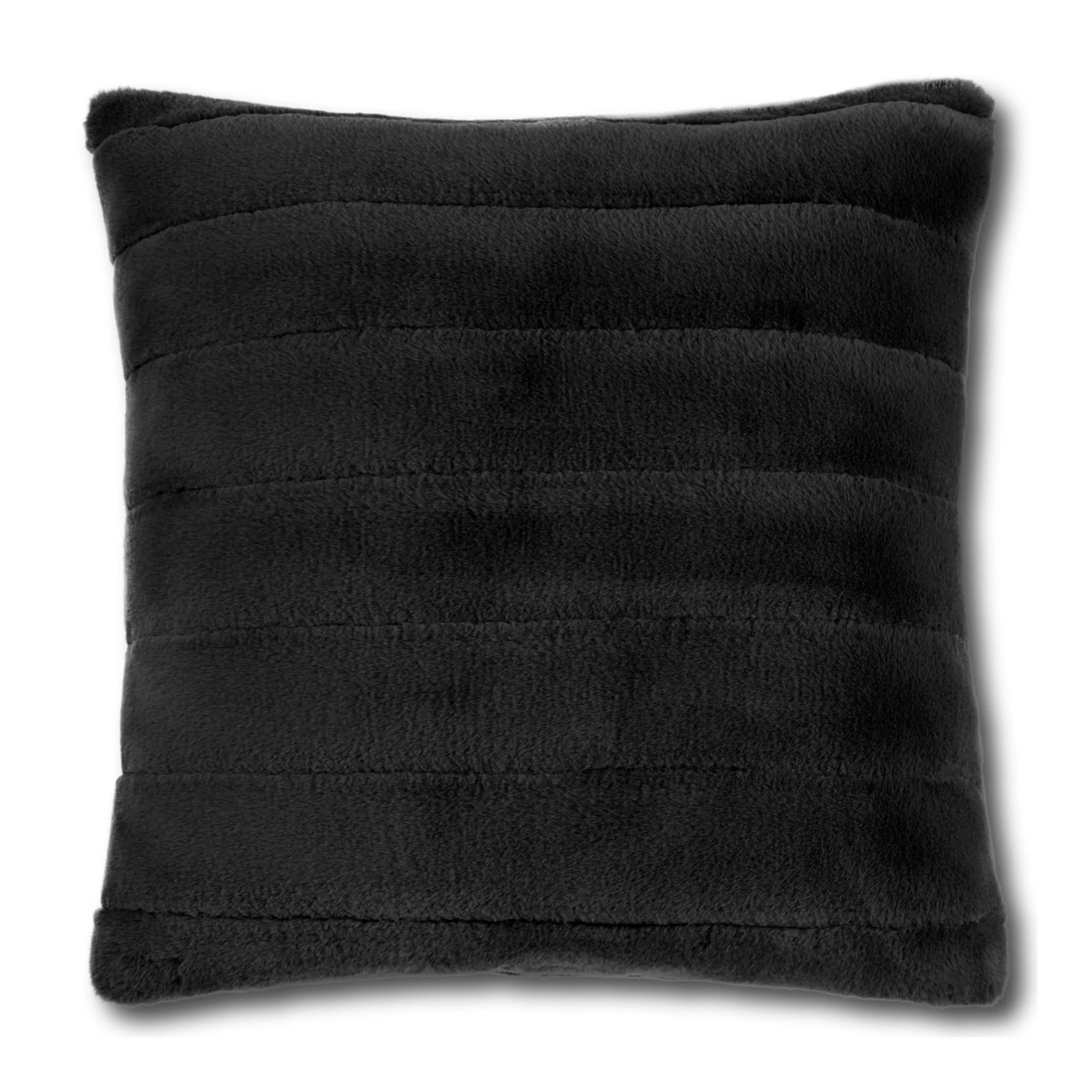 Black Cougar Faux Fur Throw Pillow mysite