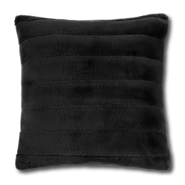 Black Cougar Faux Fur Throw Pillow mysite