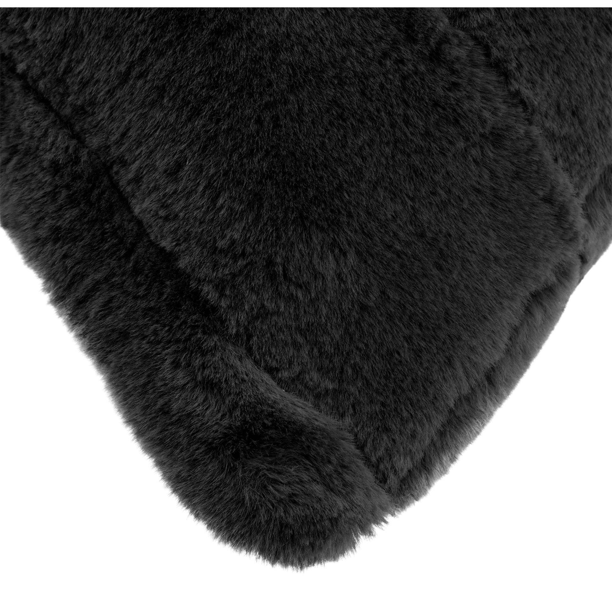 Black Cougar Faux Fur Throw Pillow mysite