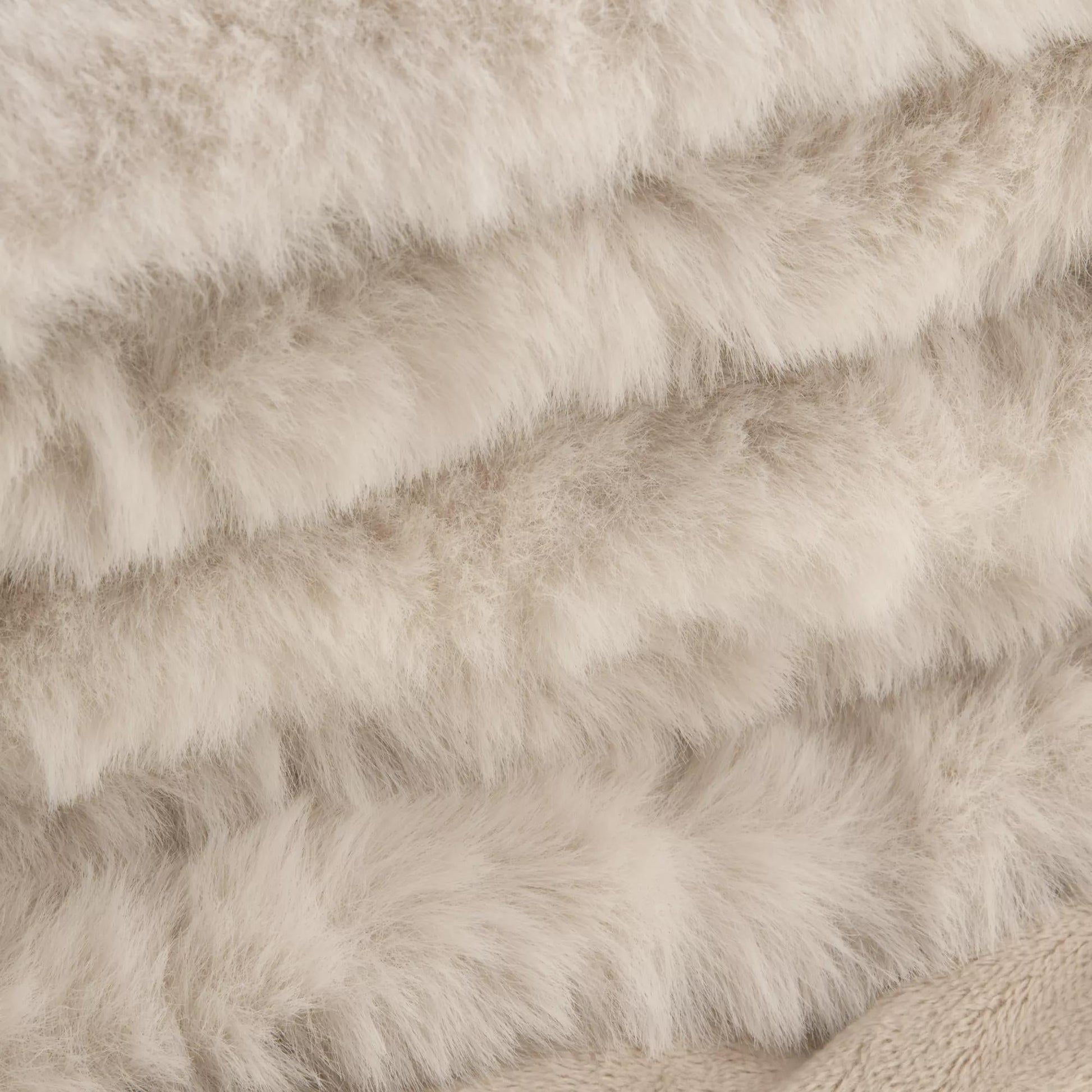Oatmeal Sheep Faux Fur Throw mysite