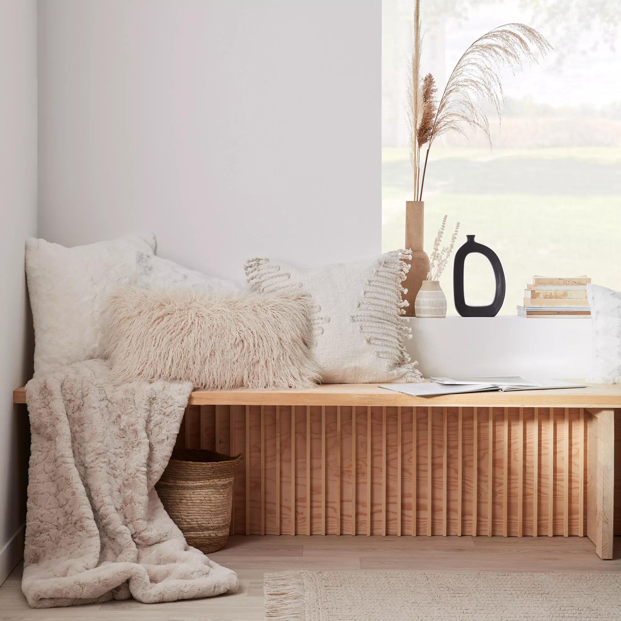 Oatmeal Sheep Faux Fur Throw mysite