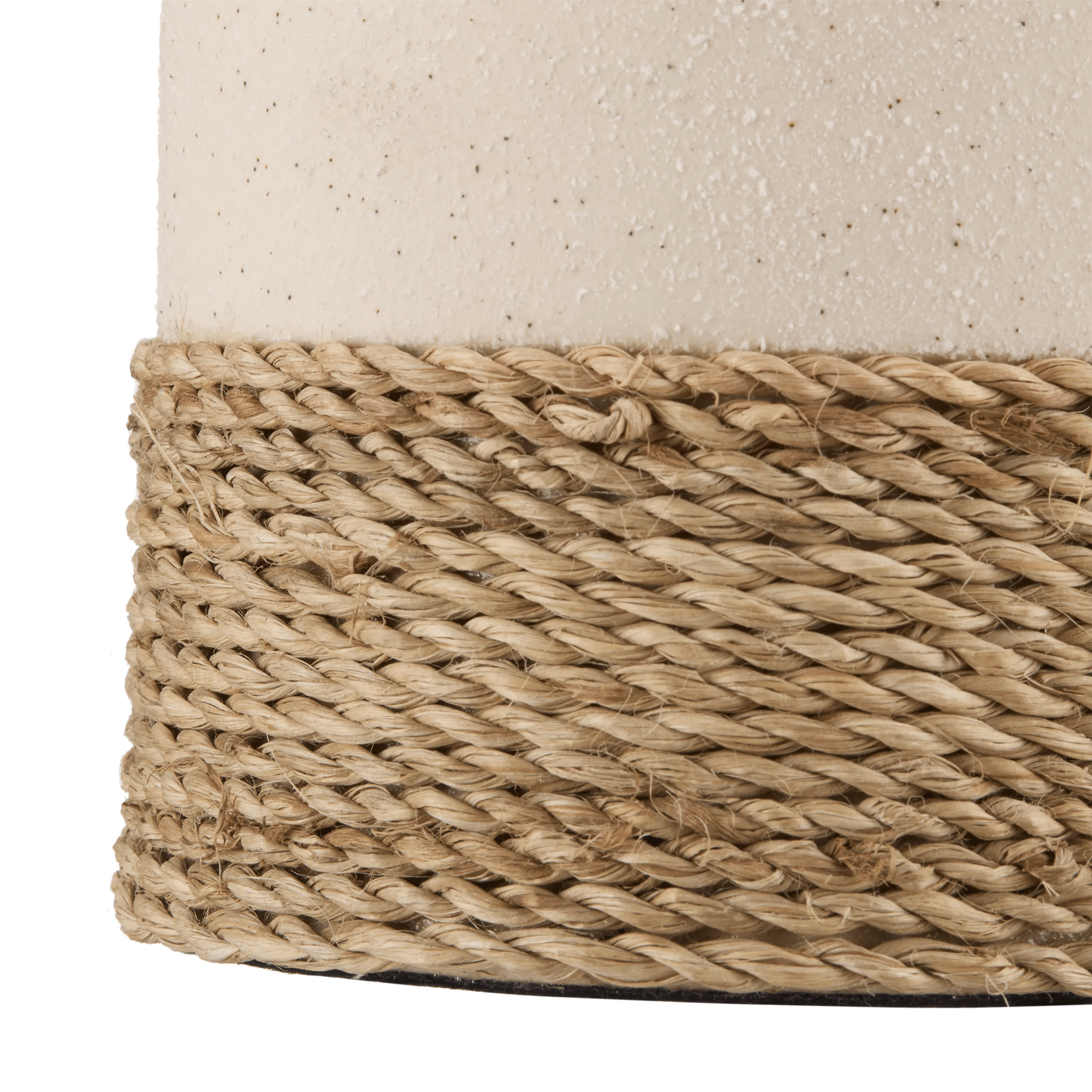Speckled Ceramic and Rattan Vase mysite