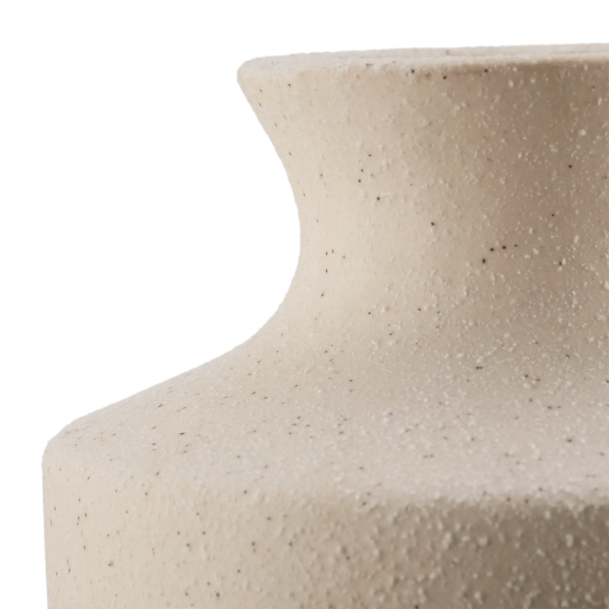 Speckled Ceramic and Rattan Vase mysite
