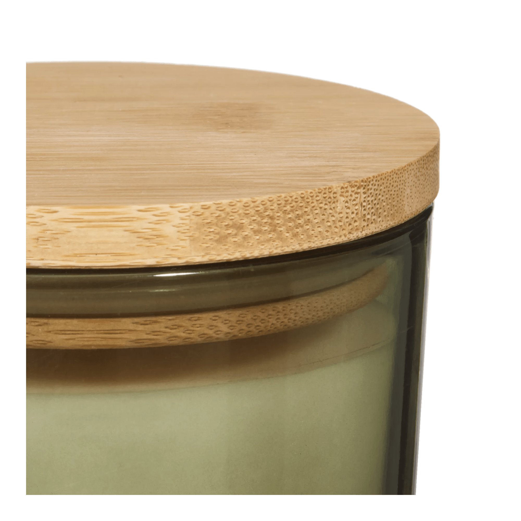 Bouclair Green Tea Candle with Wooden Lid mysite
