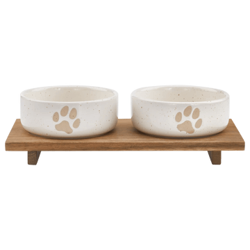 Set of 2 Pet Paw Ceramic Bowls mysite