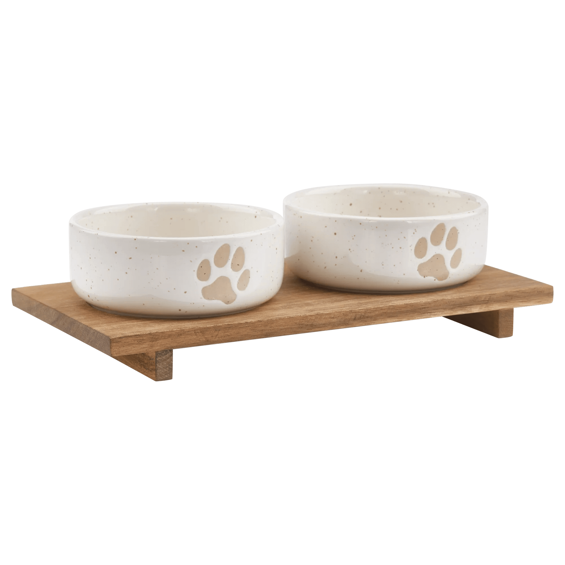 Set of 2 Pet Paw Ceramic Bowls mysite
