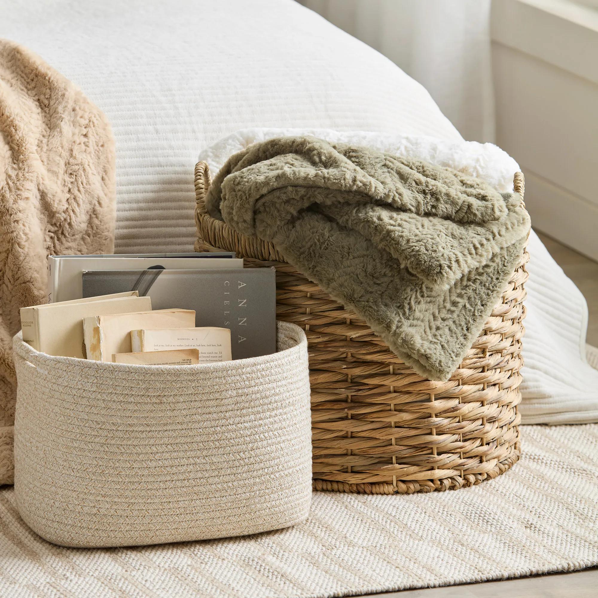 Natural Fiber Oval Storage Basket mysite