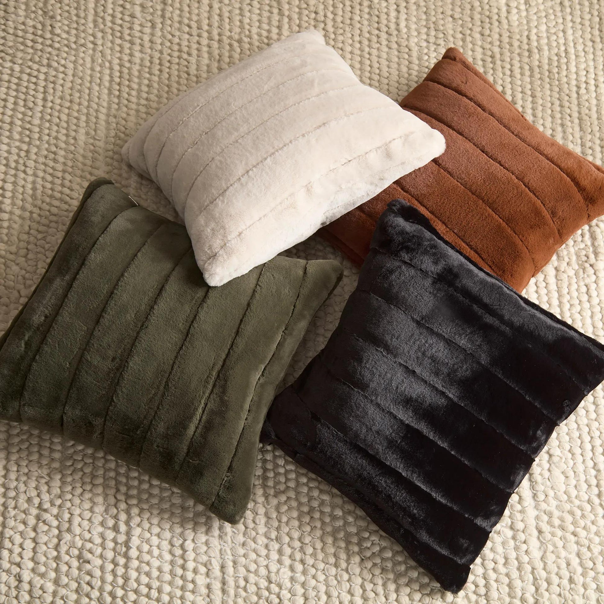 Black Cougar Faux Fur Throw Pillow mysite