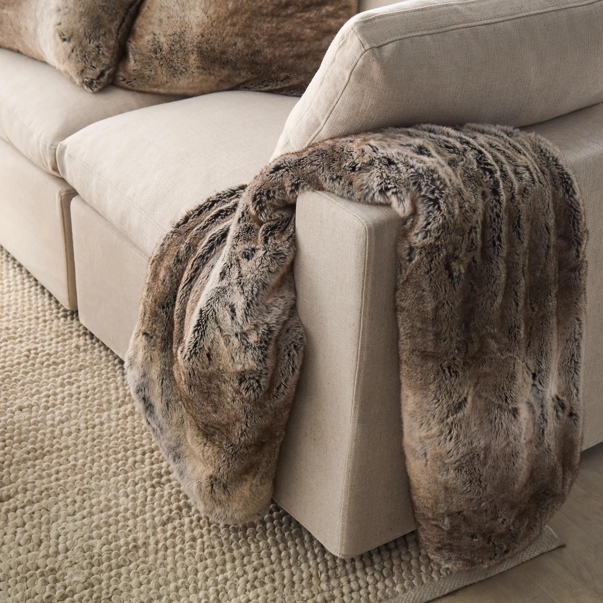 Wolf Faux Fur Throw mysite
