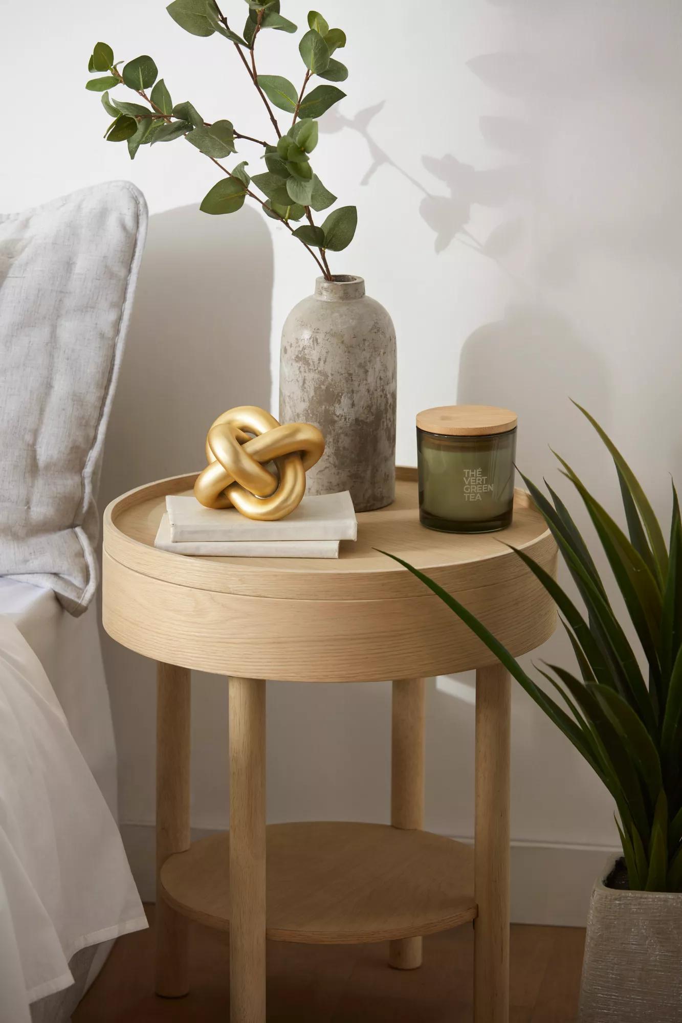 Bouclair Green Tea Candle with Wooden Lid mysite